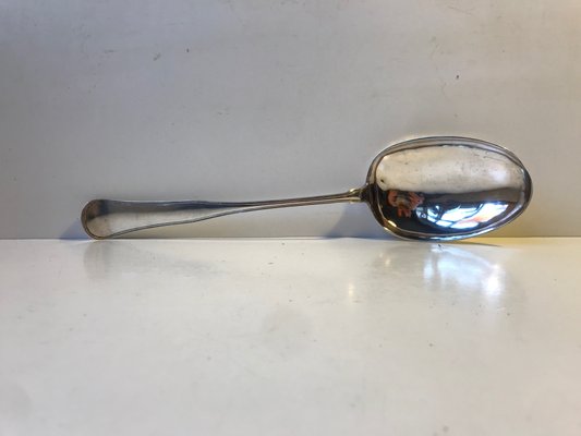 Large Antique Danish Silver Serving Spoon by Funck G. Jensen-LCR-767391