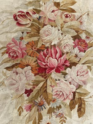 Large Antique Distressed Aubusson Flat Rug-YMM-1256075