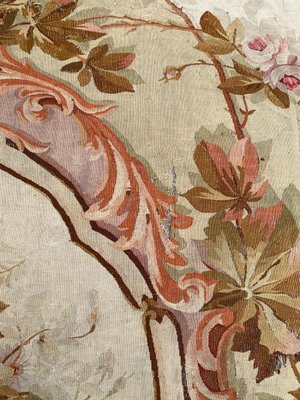 Large Antique Distressed Aubusson Flat Rug-YMM-1256075