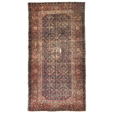 Large Antique Distressed Runner Mahal Hand Knotted Rug-YMM-1061963