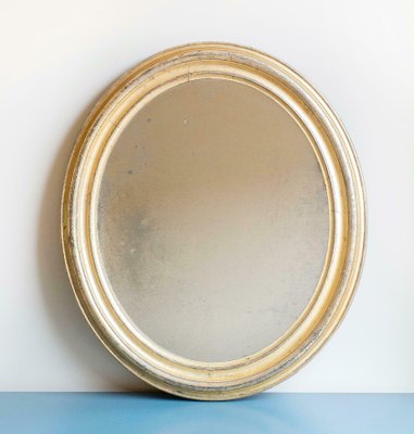 Large Antique French Mirror in Mercury Glass with Gilt Frame-BJS-2027028