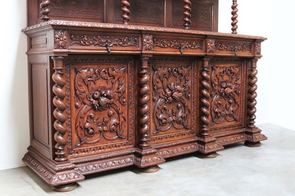 Large Antique French Renaissance Sideboard in Oak, 1880-WIP-1735261