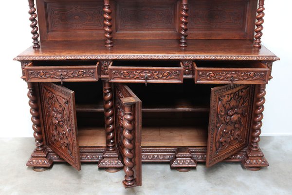 Large Antique French Renaissance Sideboard in Oak, 1880-WIP-1735261