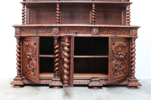 Large Antique French Renaissance Sideboard in Oak, 1880-WIP-1735261