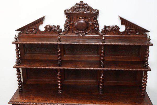 Large Antique French Renaissance Sideboard in Oak, 1880-WIP-1735261