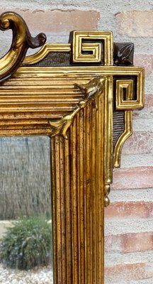 Large Antique Gold Leaf Ornate Carved Wall Mirror-NOU-1820941