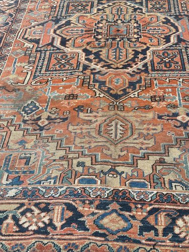 Large Antique Heriz Rug, 1890s