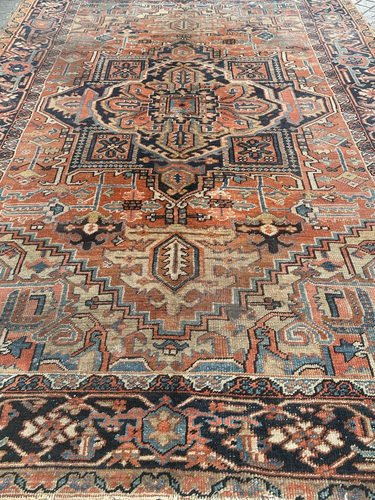 Large Antique Heriz Rug, 1890s