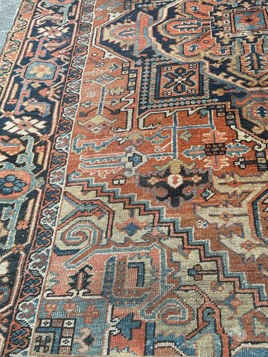 Large Antique Heriz Rug, 1890s