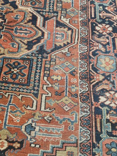 Large Antique Heriz Rug, 1890s