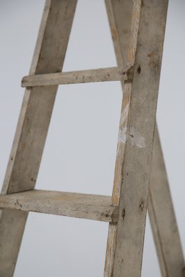 Large Antique Italian White Wood Ladder, 1920s-RCE-1416867