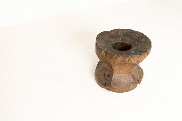 Large Antique Mortar of Wood-UQV-1160195