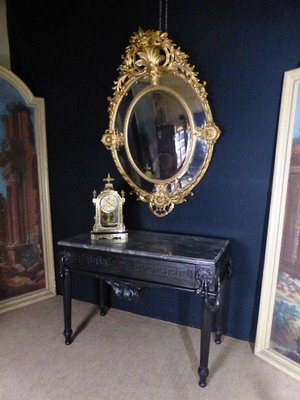 Large Antique Napoleon III Mirror with Reserves-WSV-605137