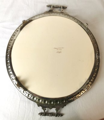 Large Antique Porcelain Metal Tray from Rörstrands-ELB-1050651