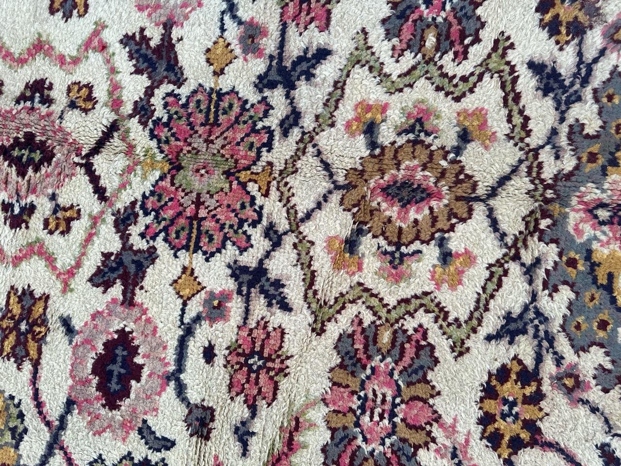 Large Antique Spanish Oushak Rug, 1920s