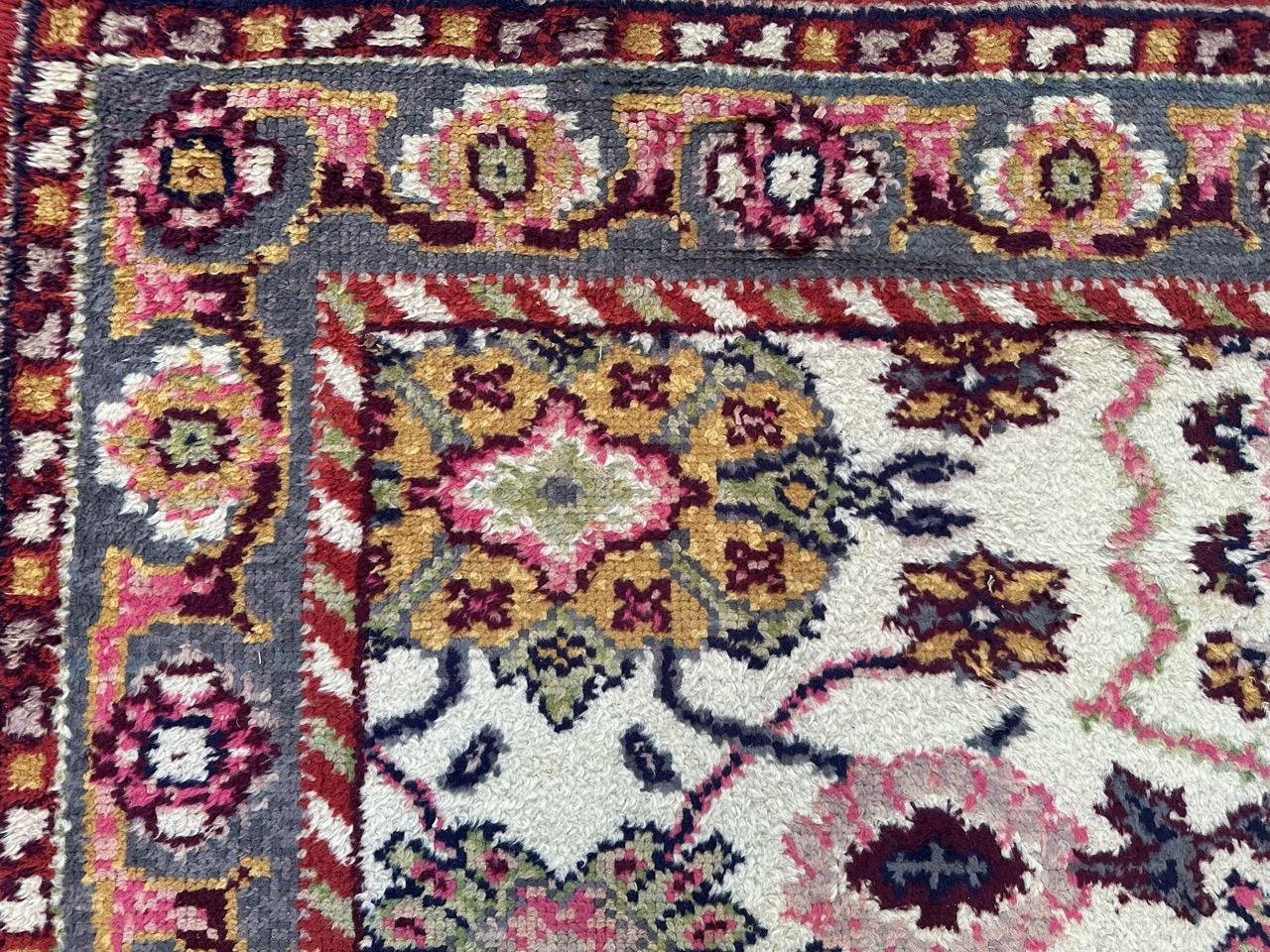 Large Antique Spanish Oushak Rug, 1920s