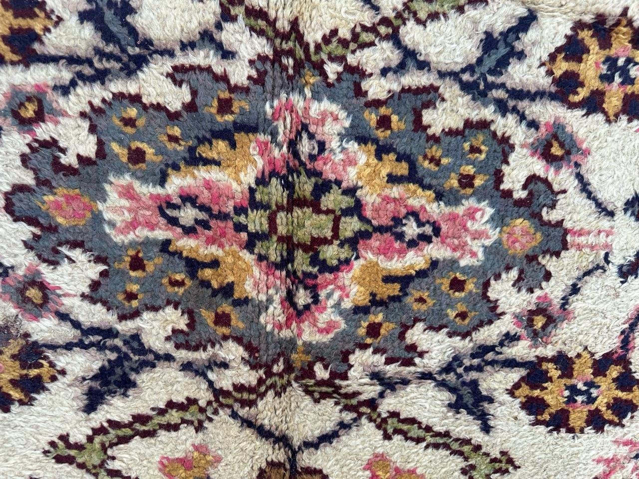 Large Antique Spanish Oushak Rug, 1920s