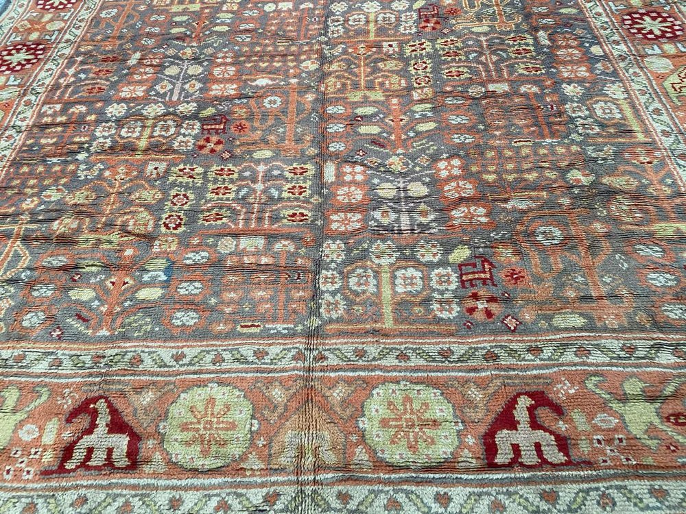 Large Antique Spanish Oushak Rug