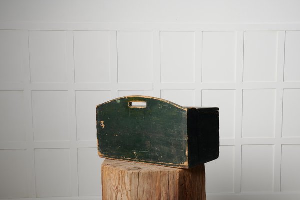 Large Antique Swedish Folk Art Handmade Pine Flour Box-MJF-1756228