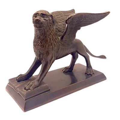 Large Antique Venice Lion in Bronze-TCS-1153566