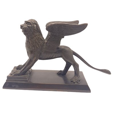 Large Antique Venice Lion in Bronze-TCS-1153566