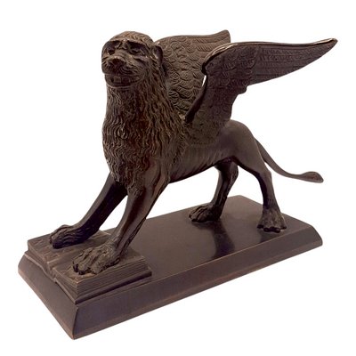 Large Antique Venice Lion in Bronze-TCS-1153566