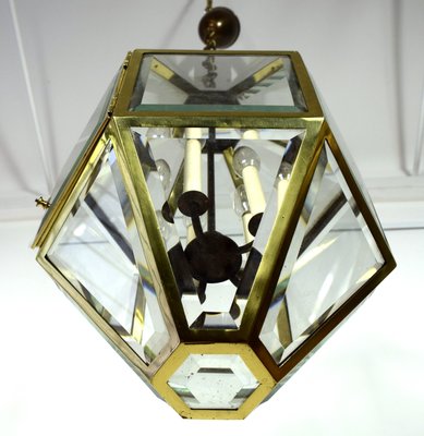 Large Antique Vienna Secession Pendant Lamp by Josef Hoffmann-VA-716721