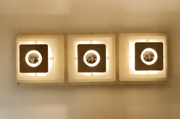 Large Architectonic Wall Light from Honsel, 1970s-GUT-2036712