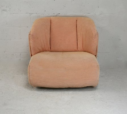 Large Armchair in Orange Pastel from Ligne Roset, France, 1990s-MAO-1033018