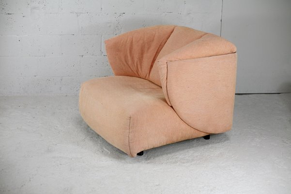 Large Armchair in Orange Pastel from Ligne Roset, France, 1990s-MAO-1033018