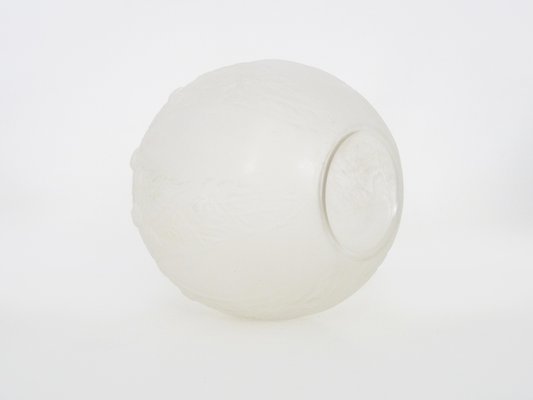 Large Art Deco Ball Vase in Frosted Glass, France, 1930s-MZP-2023639