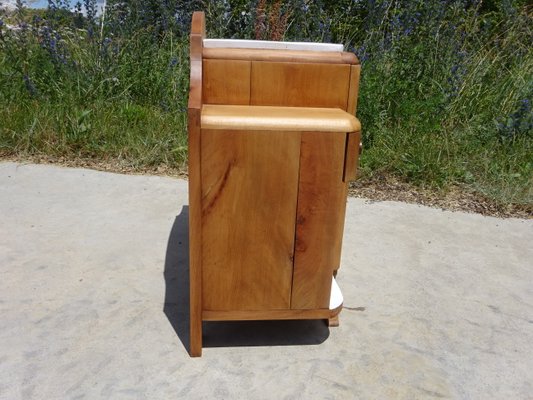 Large Art Deco Bedside Table in Light Wood, 1930s-ABK-2017166