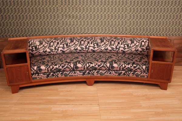 Large Art Deco Bench Sofa from Ateliers Majorelle, 1930s-KMQ-1449681