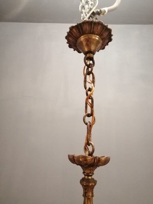 Large Art Deco Bronze 12-Light Chandelier, 1940s-JJC-632780