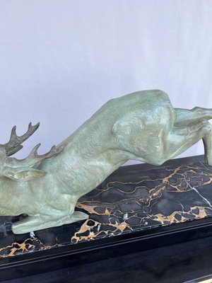 Large Art Deco Bronze Deer from Hugonnet-AWH-1299683