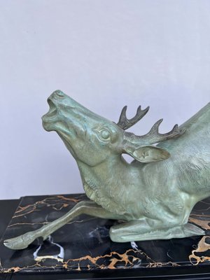 Large Art Deco Bronze Deer from Hugonnet-AWH-1299683