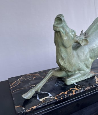 Large Art Deco Bronze Deer from Hugonnet-AWH-1299683