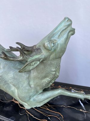 Large Art Deco Bronze Deer from Hugonnet-AWH-1299683