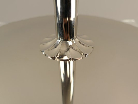 Large Art Deco Chrome Floor Lamp with Opal Glass Shade, Münich, 1920s-KDB-1716273