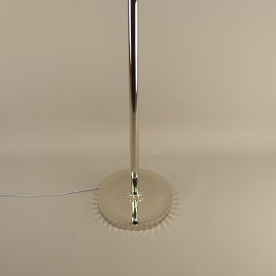 Large Art Deco Chrome Floor Lamp with Opal Glass Shade, Münich, 1920s-KDB-1716273