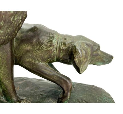 Large Art Deco Figurine of Hunting Dogs by G. Carli, 1935-MJY-1782315