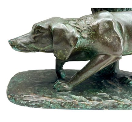 Large Art Deco Figurine of Hunting Dogs by G. Carli, 1935-MJY-1782315