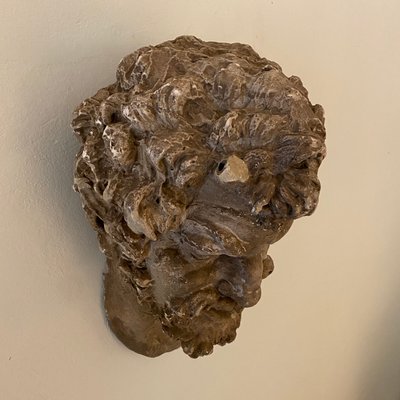 Large Art Deco French Plaster Head of a Satyr, 1930s-FB-1005544