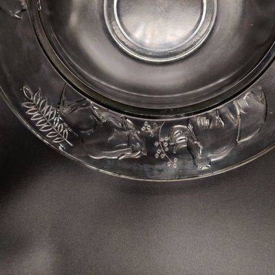 Large Art Deco Glass Bowl with Mammoths by Verlys, France, 1930s-SAK-1785243