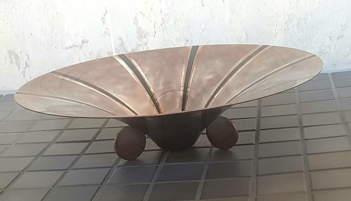 Large Art Deco Ikora Silver Plated Bowl Centerpiece from WMF, 1920s-QDP-1384612