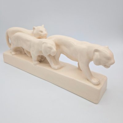 Large Art Deco Lion Figurine, 1930s-WK-1767013