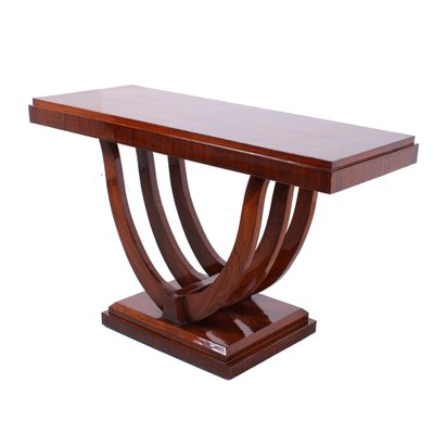 Large Art Deco Mahogany Wall Console, 1920s-XT-1816859