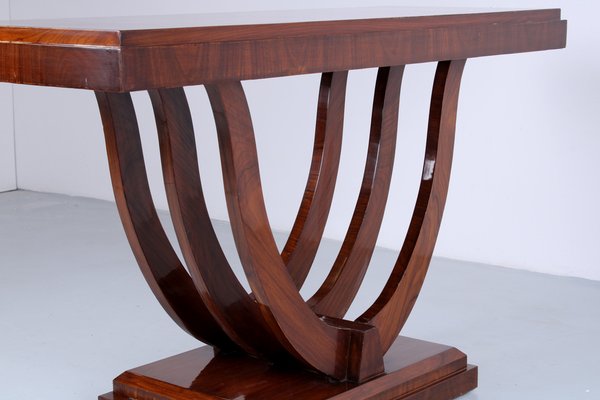 Large Art Deco Mahogany Wall Console, 1920s-XT-1816859