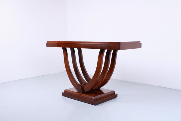 Large Art Deco Mahogany Wall Console, 1920s-XT-1816859