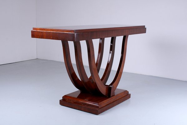 Large Art Deco Mahogany Wall Console, 1920s-XT-1816859